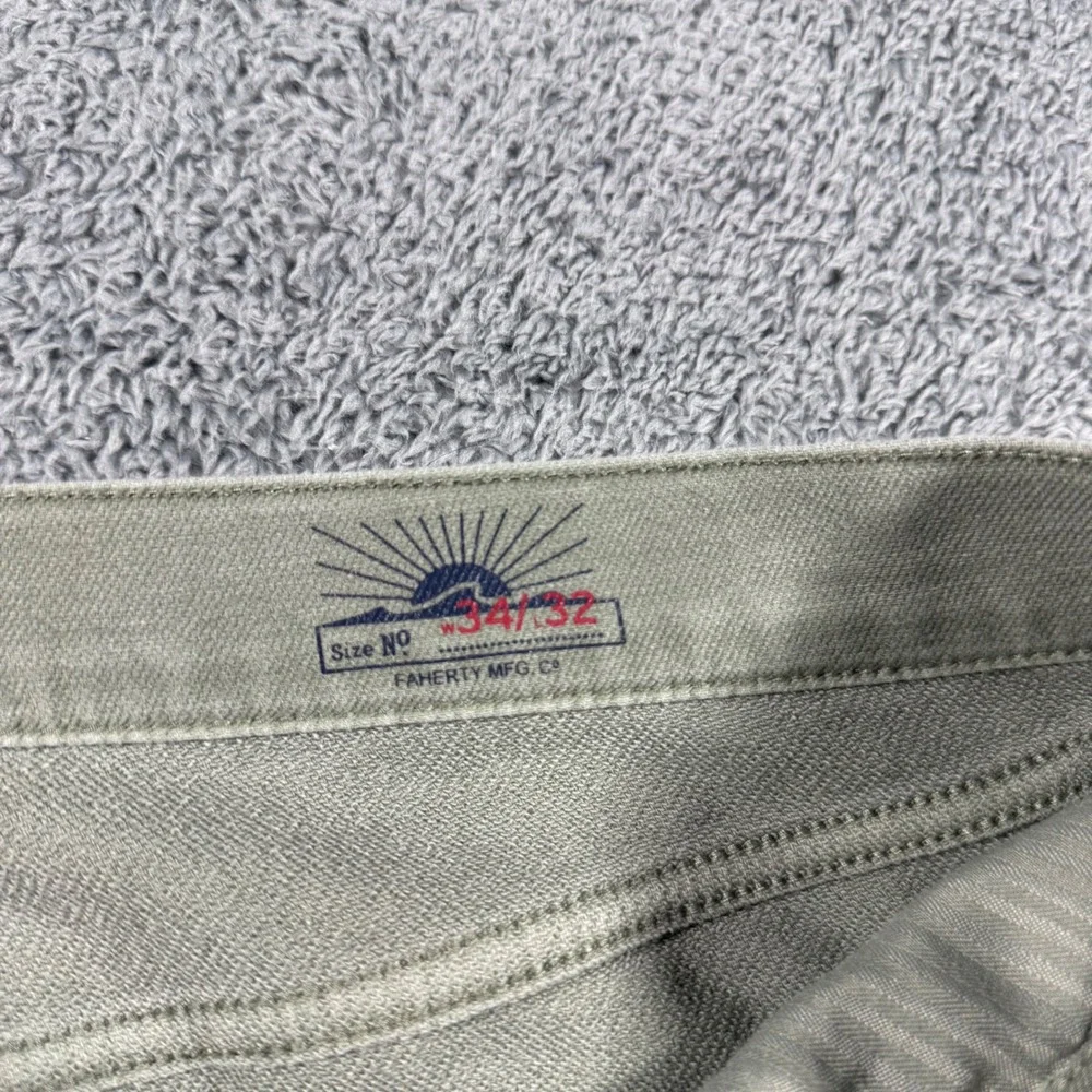 Faherty Stretch Terry Pants Mens 34x32 5-Pocket Stretch Soft Performance - Picture 4 of 10